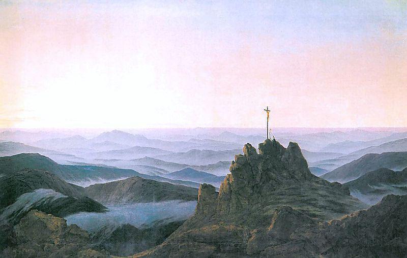 Caspar David Friedrich Morgen im Riesengebirge Norge oil painting art
